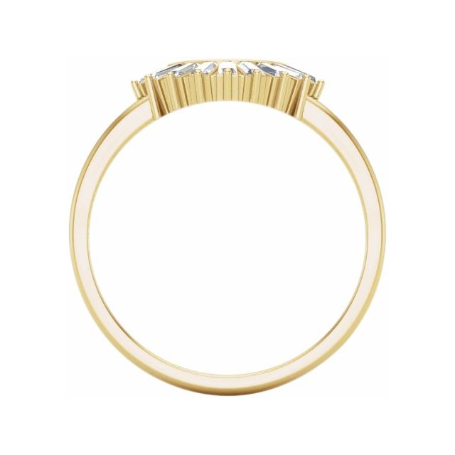 Sunset Curved Baguette Diamond Band in Recycled 14k Gold