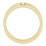 Asscher Cut Diamond Ravine Band - 8mm Recycled Gold Wedding band with diamonds by Anueva Jewelry