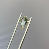 2.69CT KITE MADAGASCAR SAPPHIRE, BICOLOR YELLOW WHITE, 14.24X8.47X4.1MM