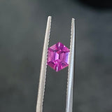 0.70CT ELONGATED HEXAGON MADAGASCAR SAPPHIRE, PINK, 6.8X4.85MM
