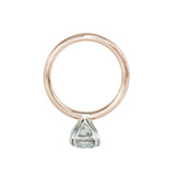 2.05ct Salt and Pepper Diamond Two-Tone Solitaire Ring in Double Claw Platinum and Rose Gold