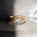 1.05ct Round Salt And Pepper Diamond Evergreen Solitaire in 14k Yellow Gold