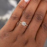 1.01ct Round Salt And Pepper Diamond Evergreen Solitaire in 14k Yellow Gold