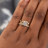 1.01ct Round Salt And Pepper Diamond Evergreen Solitaire in 14k Yellow Gold