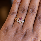 1.41ct Ruby and 0.25ct Antique Old European Cut Diamond Ring in 18k Yellow Gold