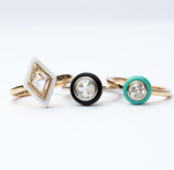 Anueva Jewelry Gemstone Halo Rings