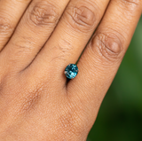 1.57CT OVAL MADAGASCAR SAPPHIRE, STORMY BLUE GREY, 6.86X6.10X5.12MM