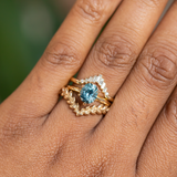 1.59ct Oval Montana Sapphire 6 Prong Evergreen Solitaire in 14K Yellow Gold