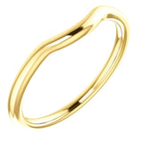 Contour Wedding Band - Women's Plain Curved Wedding Band in yellow gold