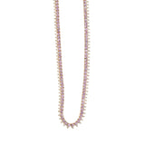 3ctw Pink Sapphire and Diamond "Collar" Tennis Necklace in 14k Yellow Gold