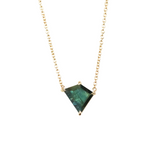 1.07ct Geo Sapphire Necklace in 14k Yellow Gold