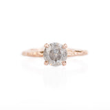 1.40ct Round Grey Diamond in 14k Rose Evergreen Prong Setting