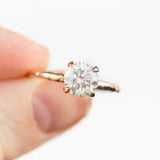 1.50ct Round GIA Grey Diamond Evergreen Solitaire Engagement Ring in 14k Rose