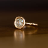 1.54ct Cushion Cut Bezel Rose Gold Ring Evergreen by Anueva Jewelry