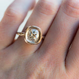 1.54ct Cushion Cut Bezel Rose Gold Ring Evergreen by Anueva Jewelry