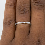 Straight Salt and Pepper Diamond French Set Wedding Band