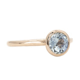 1.34ct Round Grey Sapphire Bezel Set Ring in 14k Rose Gold