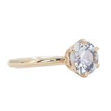 1.97ct Champagne Pink Sapphire Lotus Six Prong Solitaire Ring in 14k Rose Gold