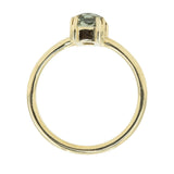 1.03ct Montana Sapphire Grey Purple Brown Radiant Cut Sapphire With Double Prongs in 14k Yellow Gold