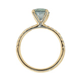 1.61ct Round Color Change Montana Sapphire Solitaire with Diamonds in 14k Yellow Gold