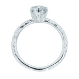 1.46ct Round Champagne Diamond Six Prong Split Shank Solitaire in 14k Yellow Gold