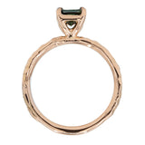 0.90ct Australian Square Cut Sapphire Evergreen Solitaire in 14k Rose Gold0.90ct Australian Square Cut Sapphire Evergreen Solitaire in 14k Rose Gold profile