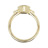 1.95ct Periwinkle Pear Sapphire Low Bezel Set Ring In 14k Yellow