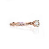0.78ct GIA Antique Old Mine Cut Diamond in Rose Gold Evergreen Solitaire