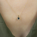1.11ct Hexagon Sapphire Necklace in 14k Yellow Gold