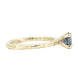 0.85ct Round Grey Blue Purple Spinel Evergreen Solitaire in 14k Yellow Gold