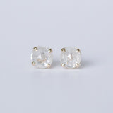 edgy salt and pepper rosecut diamond galaxy yellow gold diamond studs earrings
