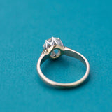 old mine cut cushion big diamond antique cluster engagement ring