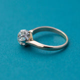 old mine cut cushion big diamond antique cluster engagement ring