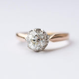 old mine cut cushion big diamond antique cluster engagement ring