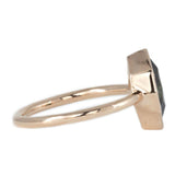 1.06ct Geometric Australian Sapphire Double Bezel Ring in 14k Rose Gold