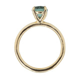 1.64ct Oval Montana Sapphire Solitaire in 14k Yellow Gold