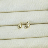 Alluvial Studs In Solid Recycled Gold