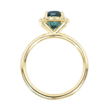 2.29ct Oval Blue Montana Sapphire Diamond Halo In 14k Yellow Gold
