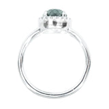 2.45ct Pear Montana Sapphire And Diamond Halo Split Shank Low Profile Ring In Platinum