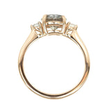 1.56ct Round Salt And Pepper Diamond Three Stone Ring In 14k Rose Gold