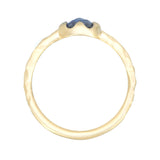 1.02ct Rosecut Sapphire Low Profile Six Prong Evergeen Solitare in Satin Yellow Gold