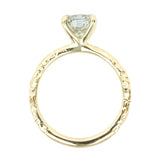 1.42ct Round Salt And Pepper Diamond Solitaire Evergreen Ring In 14k Yellow Gold