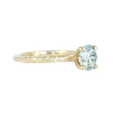 1.50ct GIA Fancy Light Green Diamond Ring in Yellow Gold Evergreen Solitaire
