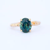 Oval Montana Sapphire Engagement Ring- CUSTOM RING EXAMPLE
