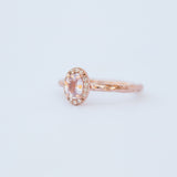 Pink Sapphire and Diamond Engagement Ring in Hand Carved Recycled Rose Gold Earthy Setting - Sapphire Engagement Ring by Anueva Jewelry