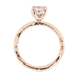 1.82ct Oval Peachy Pink Sapphire Evergreen Solitaire Ring In 14k Rose Gold