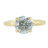 1.59ct Round Grey Diamond Evergreen Solitaire in 18k Yellow Gold