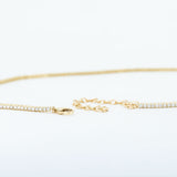2.0ctw Diamond Choker in 14k Solid Gold clasp and chain
