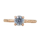 1.14ct Purple Grey Montana Sapphire Evergreen Solitaire Ring in 14k Rose Gold by Anueva Jewelry
