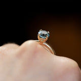 1.64ct Oval Montana Sapphire Solitaire in 14k Yellow Gold